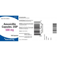 Northstar Amoxicillin Capsules USP 500mg, 100 Capsules